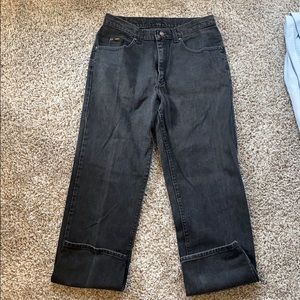 Black Lee Jeans 33 Waist 32 Length